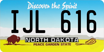 ND license plate IJL616