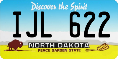 ND license plate IJL622