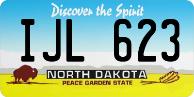 ND license plate IJL623