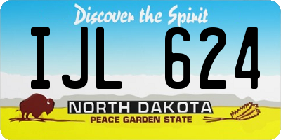 ND license plate IJL624