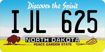 ND license plate IJL625