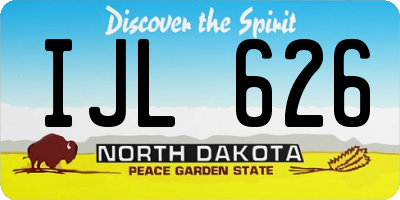 ND license plate IJL626