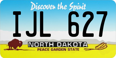 ND license plate IJL627