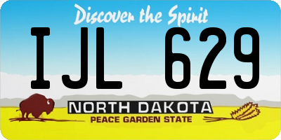 ND license plate IJL629