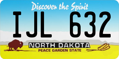 ND license plate IJL632