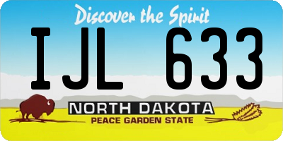ND license plate IJL633