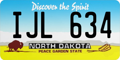 ND license plate IJL634