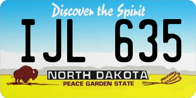 ND license plate IJL635
