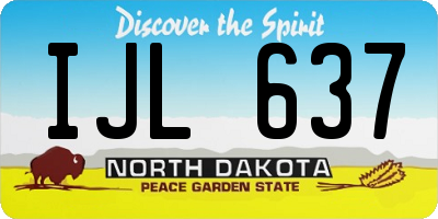 ND license plate IJL637