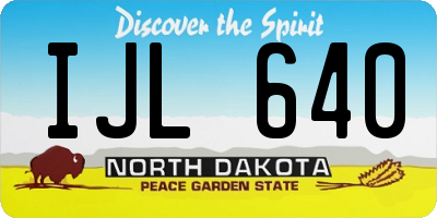 ND license plate IJL640