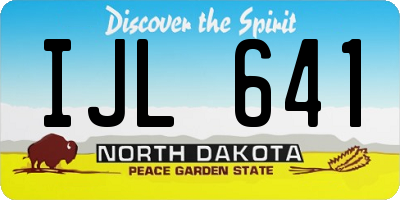 ND license plate IJL641