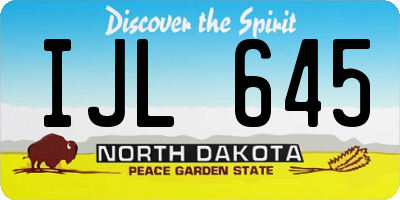 ND license plate IJL645