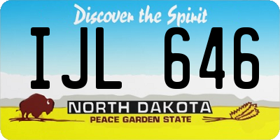 ND license plate IJL646