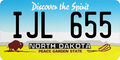 ND license plate IJL655