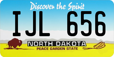 ND license plate IJL656