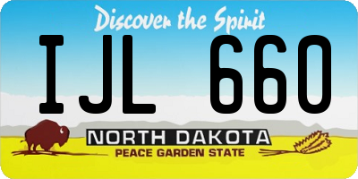 ND license plate IJL660