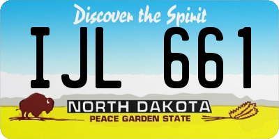 ND license plate IJL661
