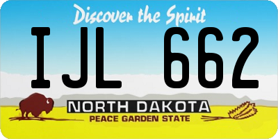 ND license plate IJL662