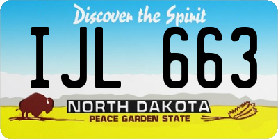 ND license plate IJL663