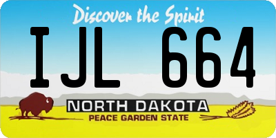 ND license plate IJL664