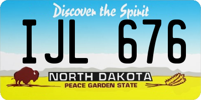 ND license plate IJL676