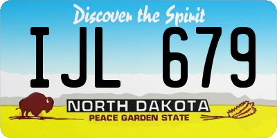 ND license plate IJL679