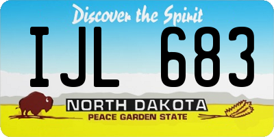 ND license plate IJL683