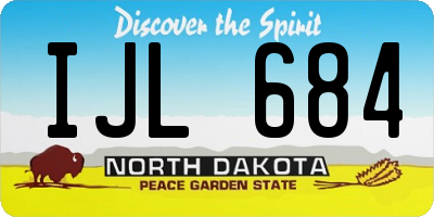 ND license plate IJL684