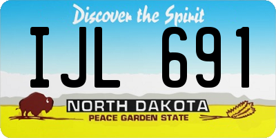 ND license plate IJL691