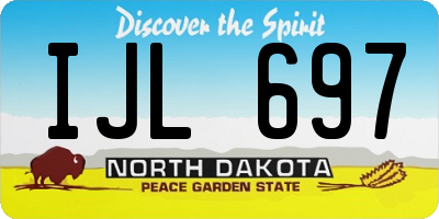 ND license plate IJL697
