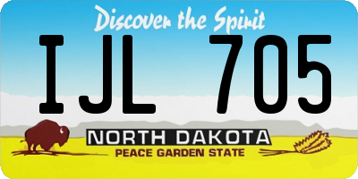 ND license plate IJL705