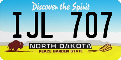 ND license plate IJL707