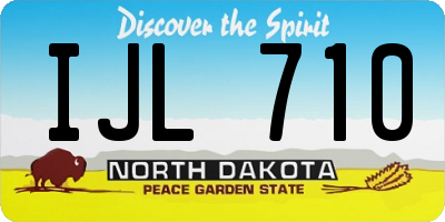 ND license plate IJL710