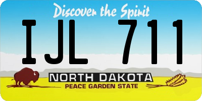 ND license plate IJL711