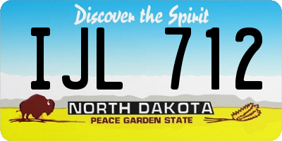 ND license plate IJL712