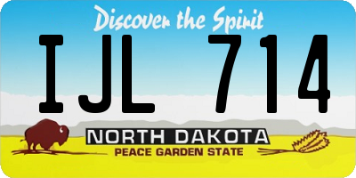 ND license plate IJL714