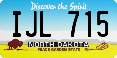 ND license plate IJL715