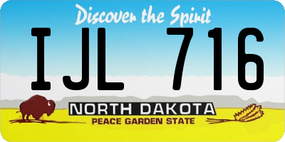 ND license plate IJL716