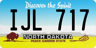 ND license plate IJL717