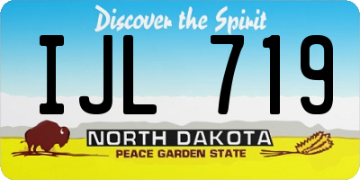 ND license plate IJL719