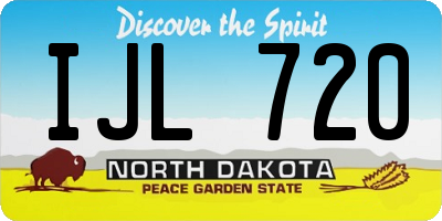 ND license plate IJL720
