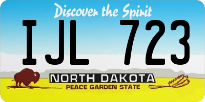 ND license plate IJL723