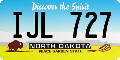 ND license plate IJL727