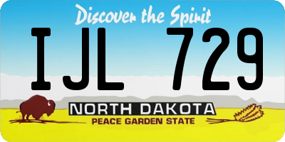 ND license plate IJL729
