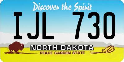 ND license plate IJL730