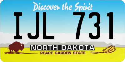 ND license plate IJL731