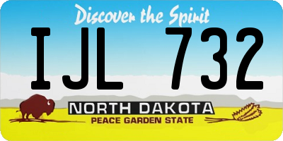 ND license plate IJL732