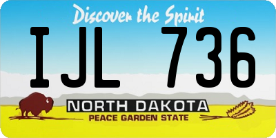 ND license plate IJL736