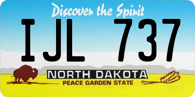 ND license plate IJL737