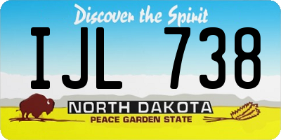 ND license plate IJL738